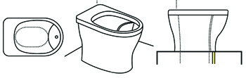 Urine diverting dry toilet