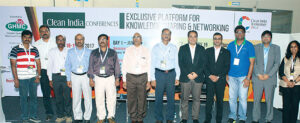 Railway officers (1-7 from left); Lalit Sharma, Akash Dharamsey, Anshul Gupta, Sharad Agrawal & Mohana M, Editor-Clean India Journal.