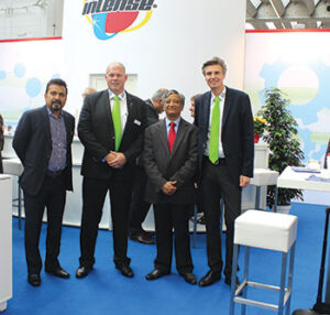 L - R: JP Nair, MD-VIS along with Dirk Mertins-GM, Seitz; Sandeep Sood-MD, India and Alexander Seitz-MD, Seitz Intense