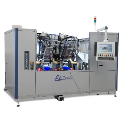 Double header brush tufting machine for increased output