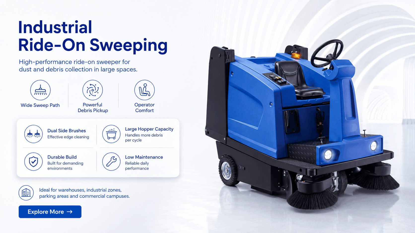 Industrial Ride-On Sweeping