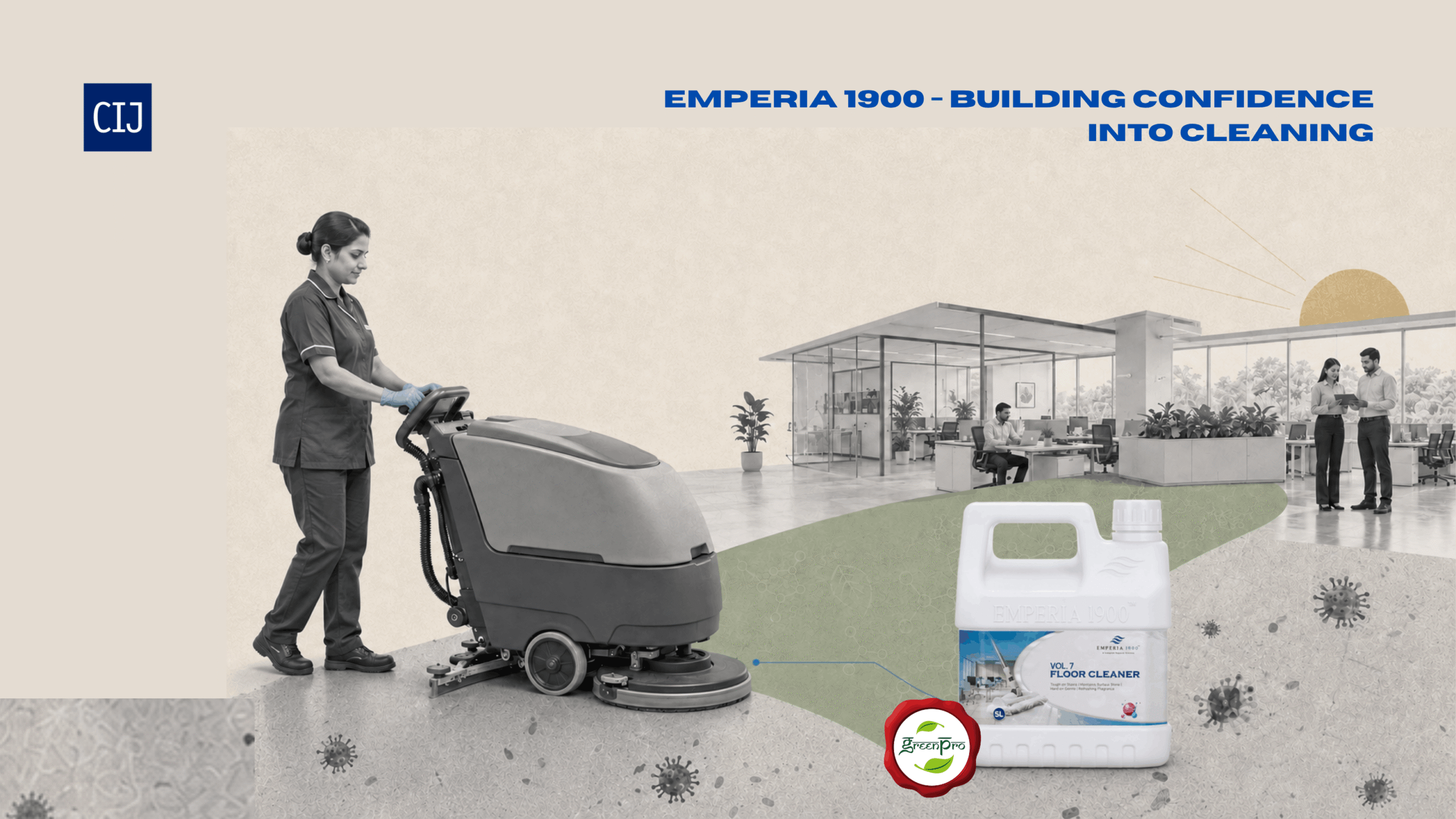 Professional housekeeping staff carrying out cleaning and disinfection work