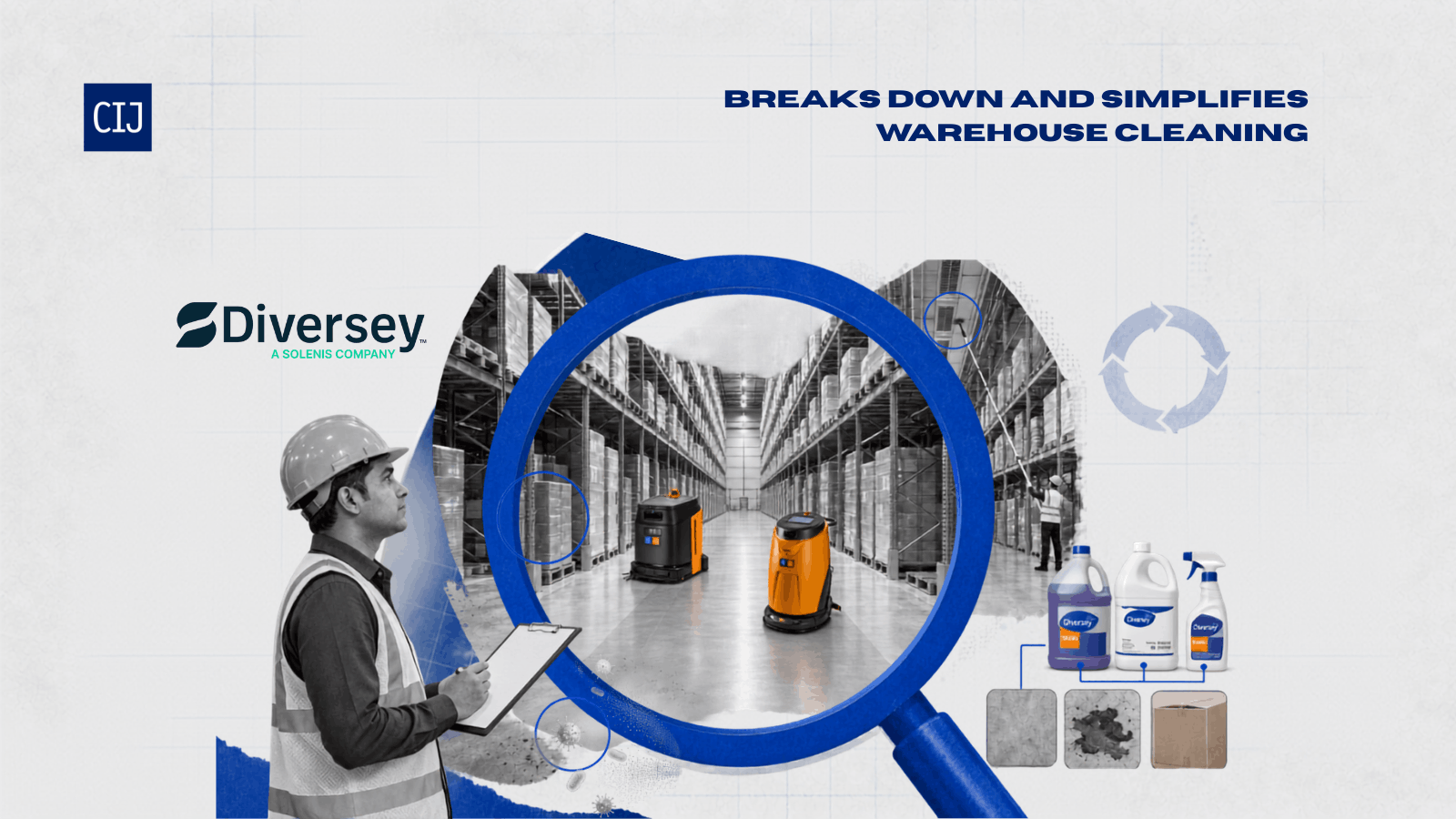Mechanised cleaning for warehouse areas
