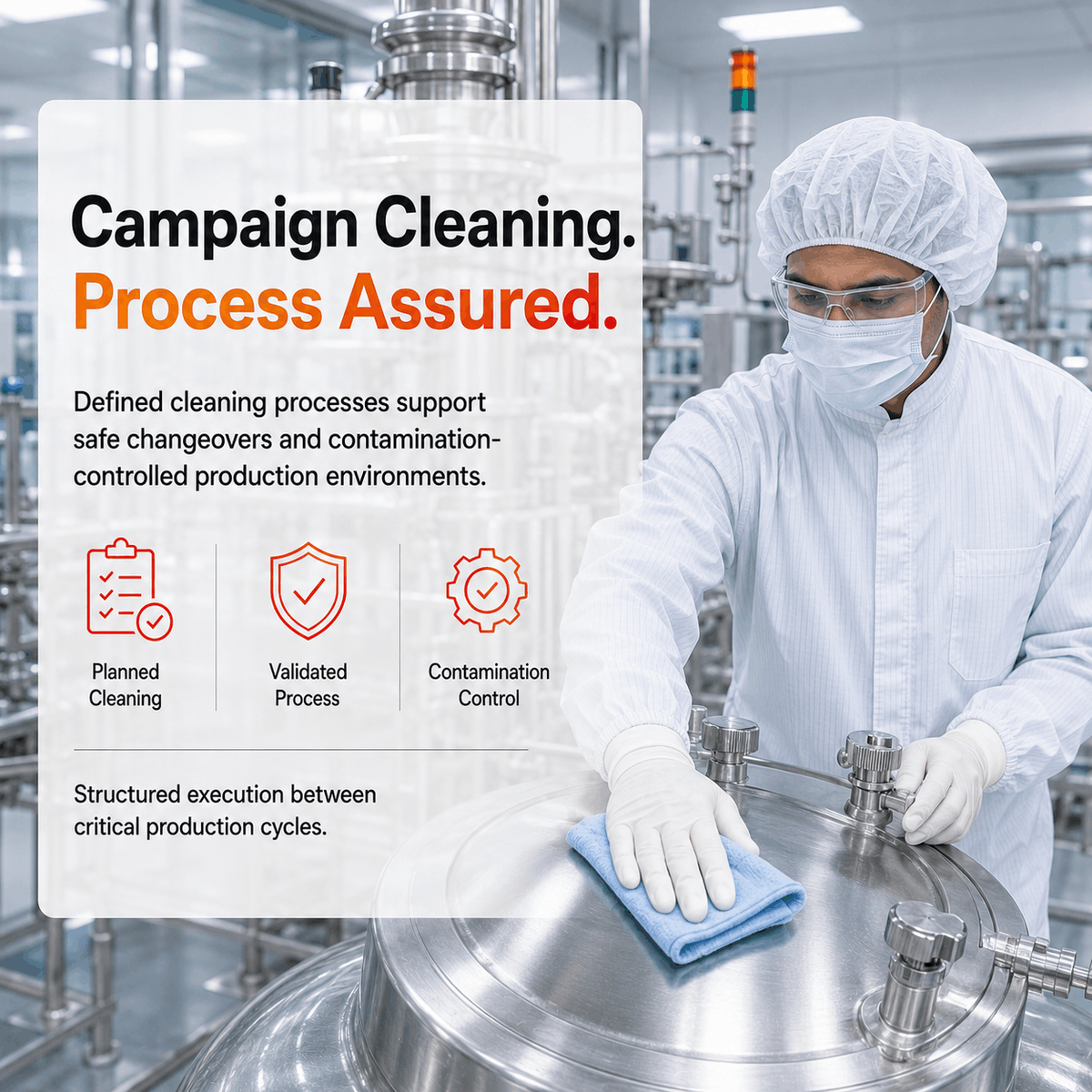 DTSS validated cleaning in a controlled environment