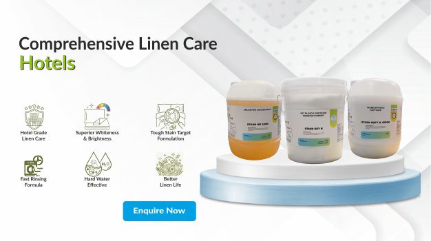 Staschem stain removers for commercial linen