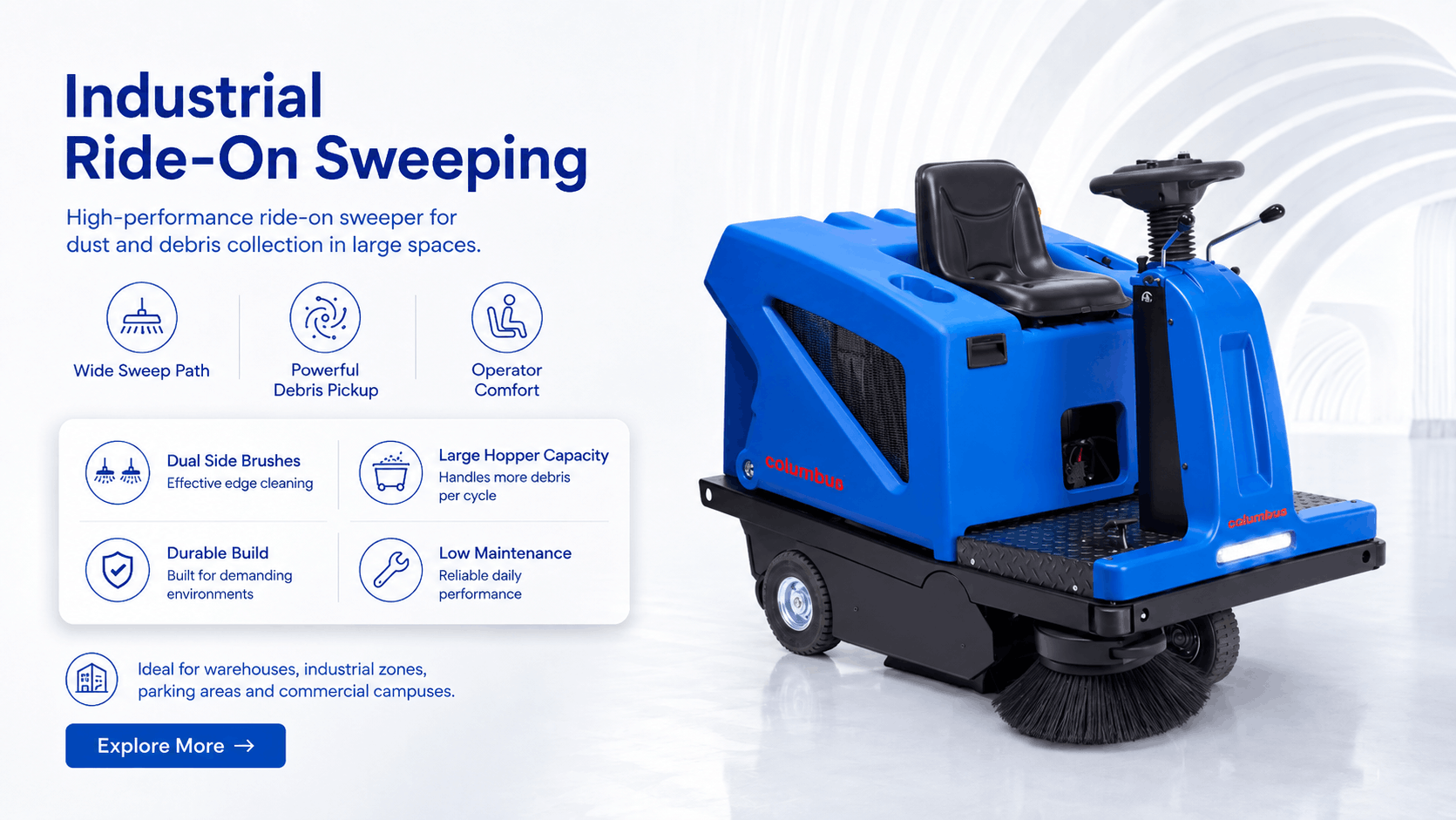 Industrial Ride-On Sweeping