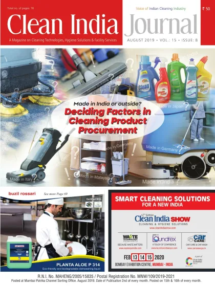 Clean India Journal cover, August 2019